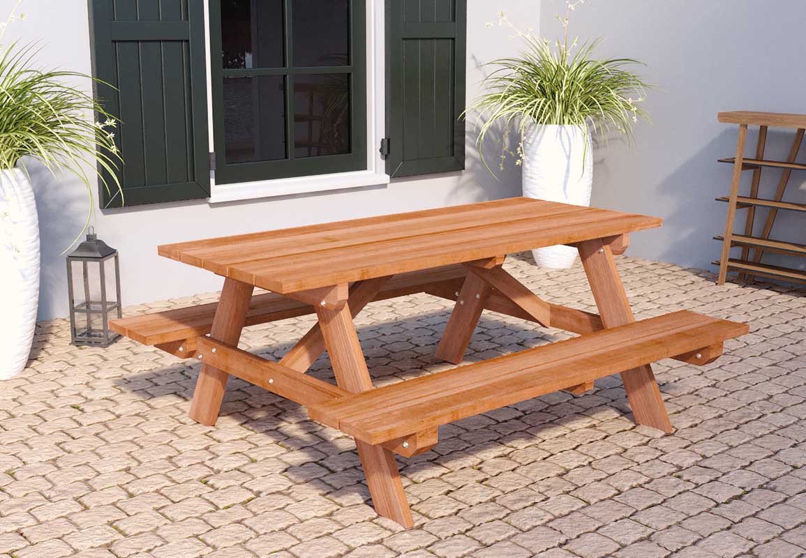 Picknicktafel comfort hardhout