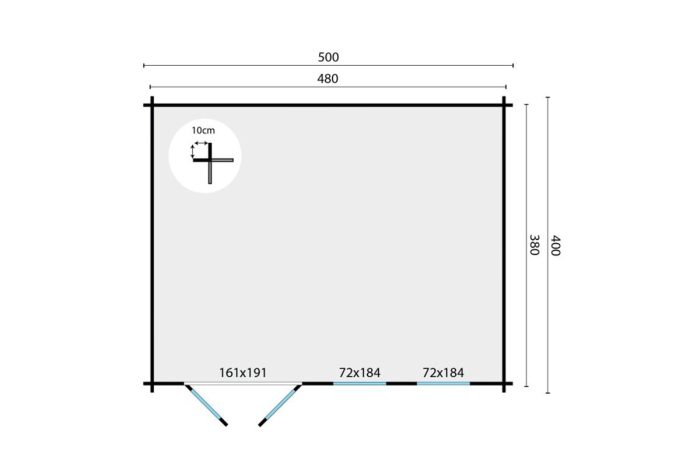Blokhut Annabel plattegrond