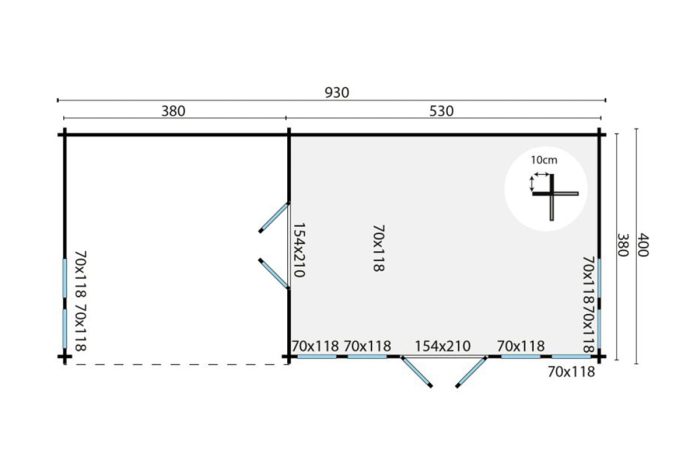Blokhut Big Ben plattegrond