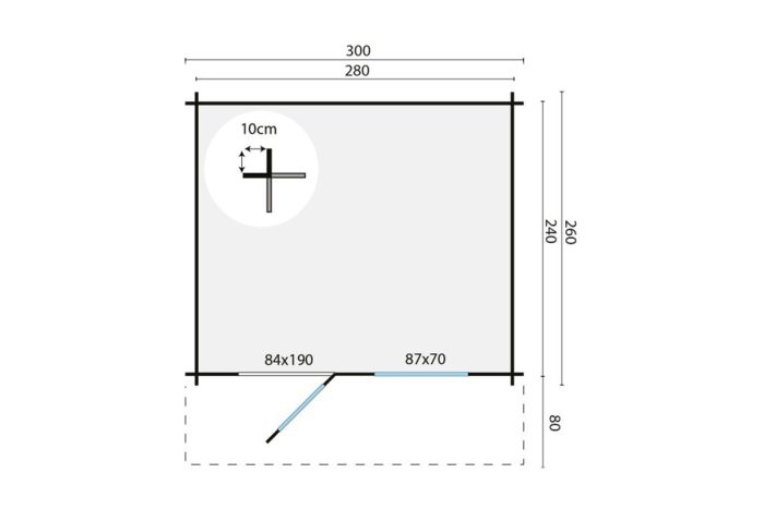 Blokhut Bjorn plattegrond