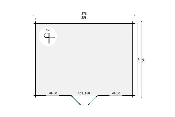 Blokhut Dianne plattegrond