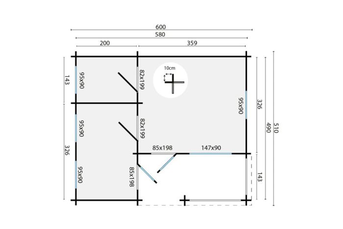 Blokhut Edelweiss plattegrond
