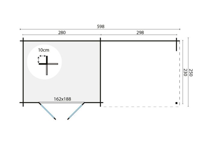 Blokhut Freddy plattegrond