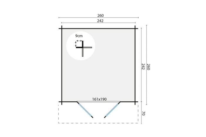 Blokhut Gitte plattegrond