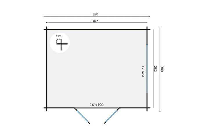 Blokhut Loya plattegrond
