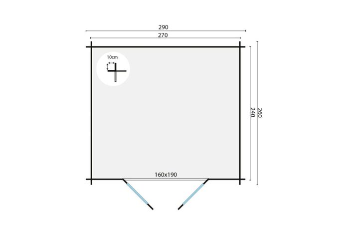 Blokhut Mila plattegrond