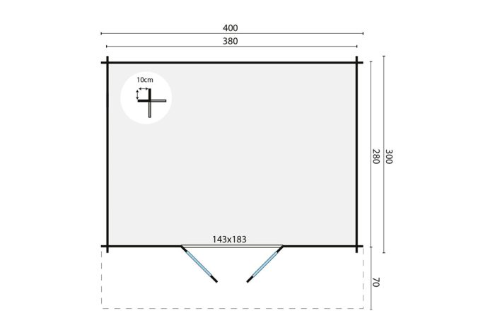 Blokhut Murcia plattegrond