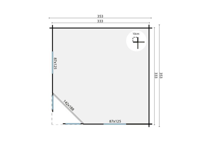 Blokhut Nilsson plattegrond