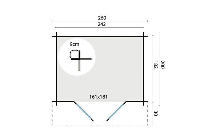 Blokhut Robert plattegrond