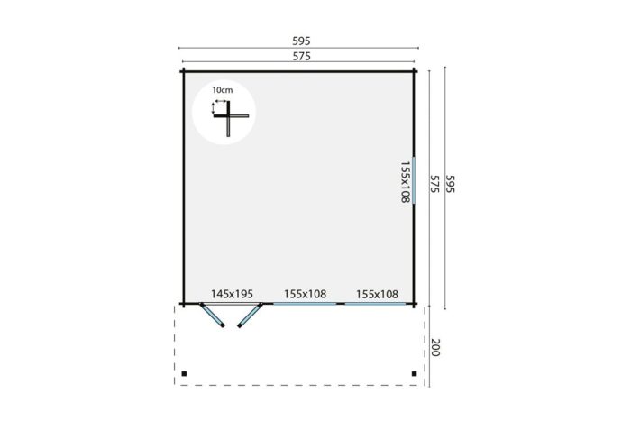 Blokhut Rune plattegrond