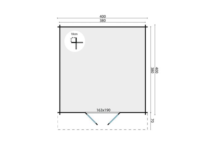 Blokhut Torrent plattegrond