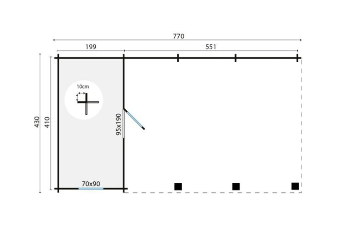 Carport Berging Ever plattegrond