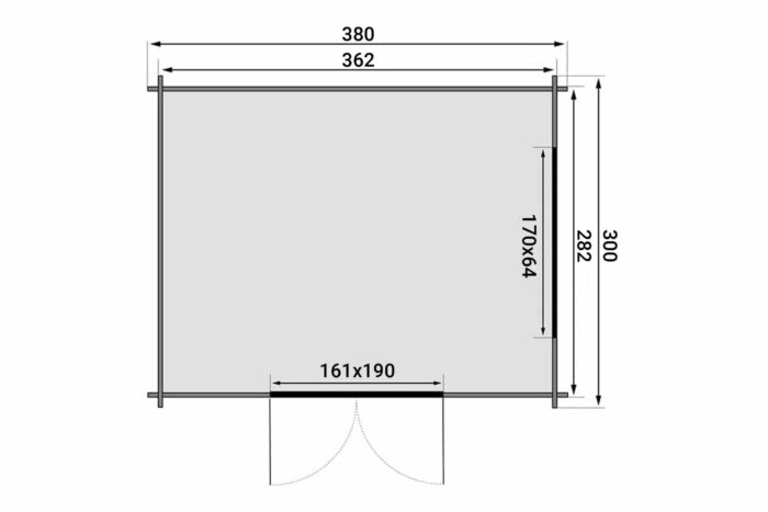 Tuinhuis Alba plattegrond