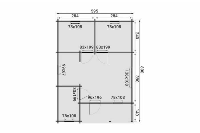 Tuinhuis Silva plattegrond