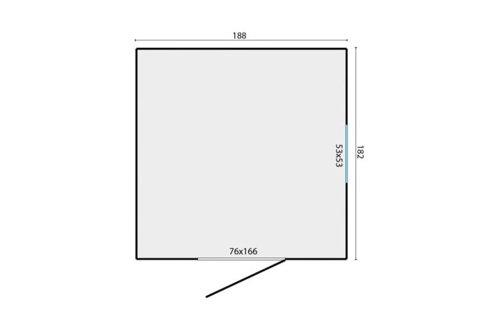 Tuinhuisje Boudewijn plattegrond