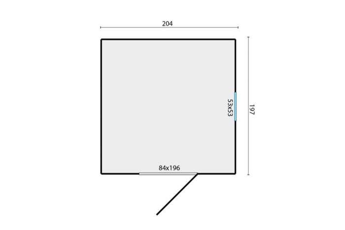 Tuinhuisje Olaf plattegrond