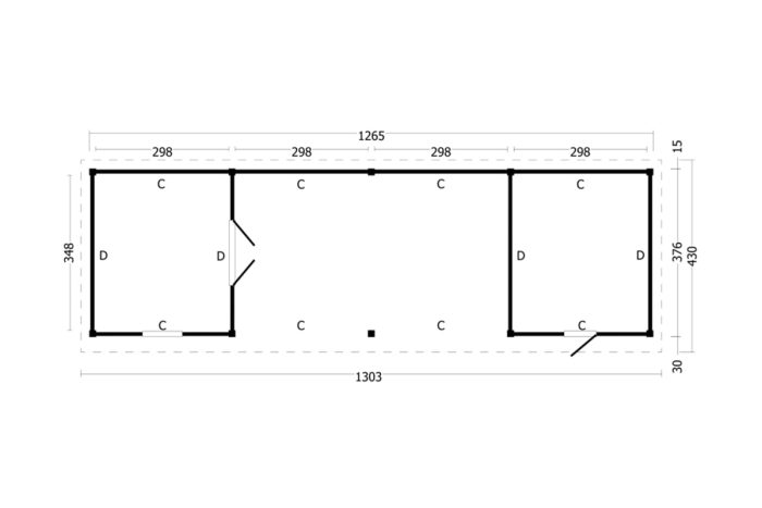 Overkapping Plat dak Oslo Xl Type 12 plattegrond