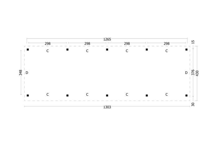 Overkapping Plat dak Oslo Xl Type 9 plattegrond