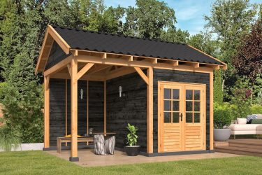 Overkapping Zadeldak Hamar L Type 3 zwart