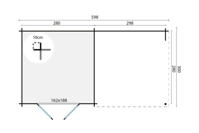 Blokhut Chappo plattegrond