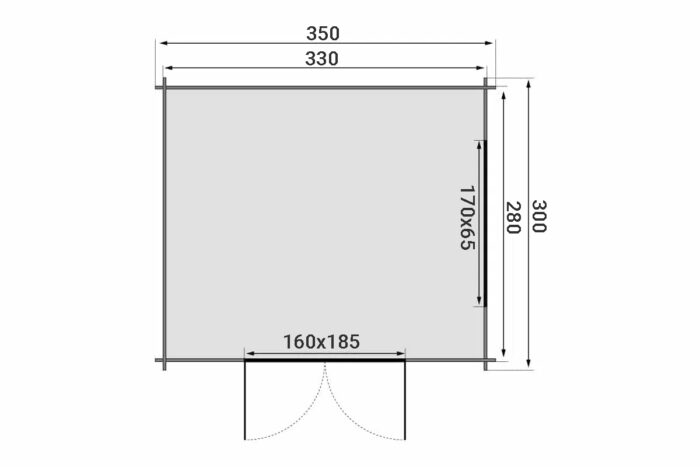 Tuinhuis Nesta plattegrond