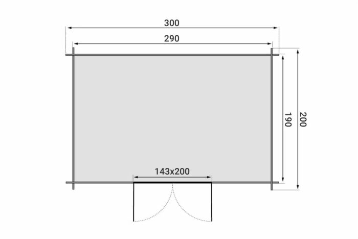 Tuinhuis Carlos plattegrond