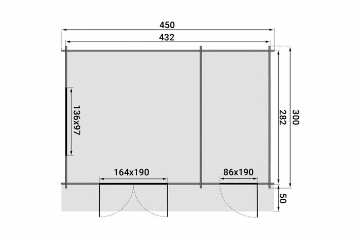 Tuinhuis Rimba plattegrond