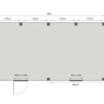 Plattegrond Overkapping Slim Serie 5 Douglas 780 x 400 cm