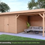 Overkapping Smooth Serie 4 Douglas - 6 staanders - Douglas Deens Rabat wanden