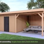 Overkapping Smooth Serie 4 Douglas - 6 staanders - Douglas Deens Rabat wanden