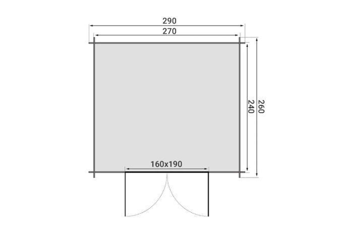 Tuinhuis Mendes plattegrond