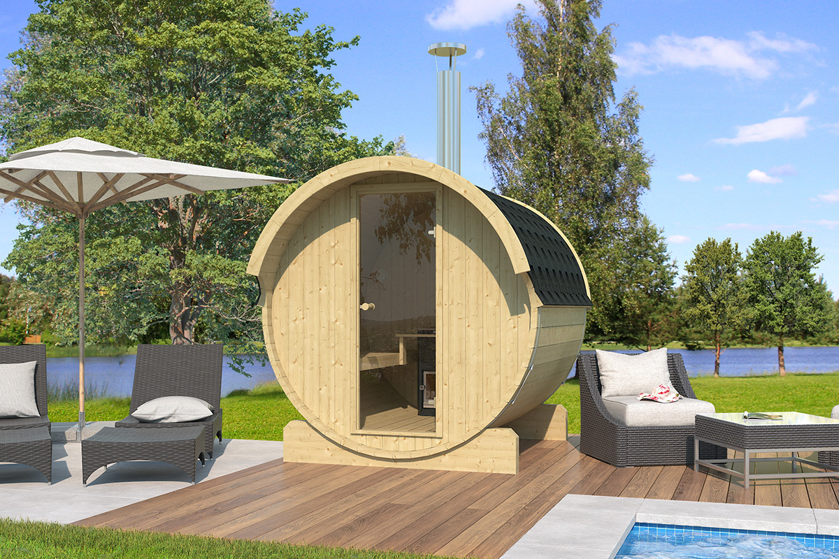 Barrelsauna Vuren 205 x 220 cm Interflex