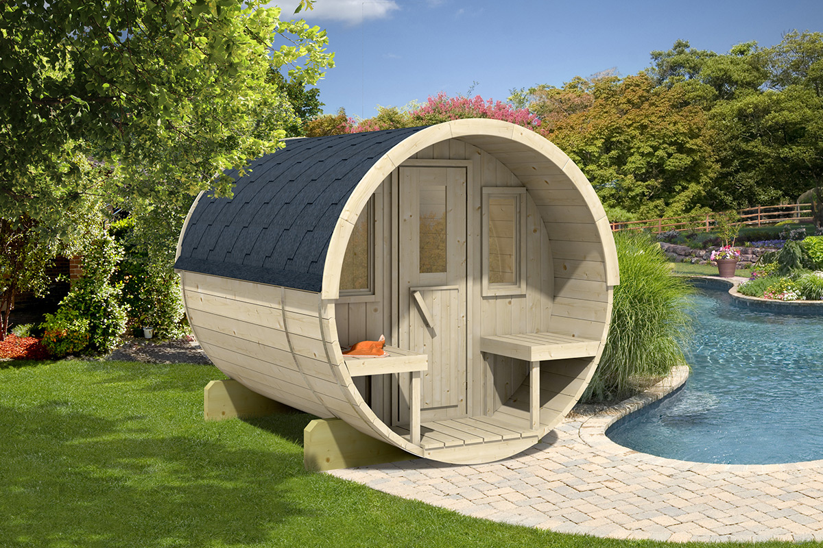 Barrelsauna Vuren 205 x 280 cm Interflex
