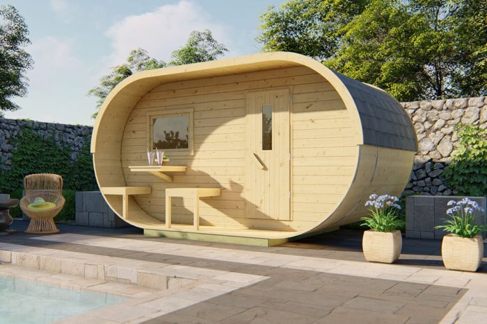 Sauna Oval onbehandeld