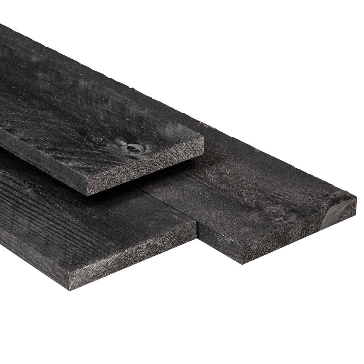 Zwarte Plank 1,6 x 14 cm geïmpregneerd