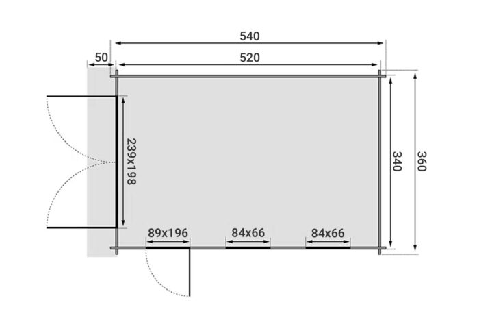 Tuinhuis Dani plattegrond
