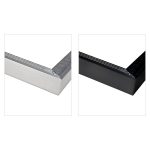 Daktrim hoek 50 cm blank aluminium / zwart aluminium