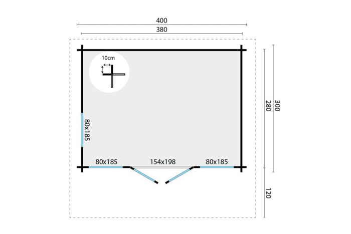 Blokhut James plattegrond