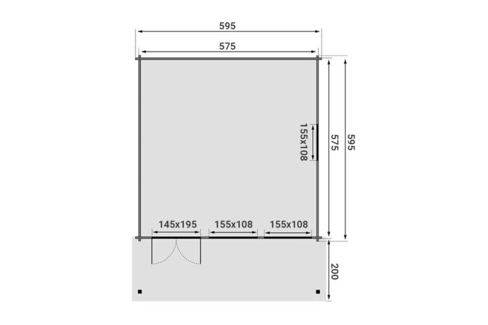 Tuinhuis Vargas plattegrond