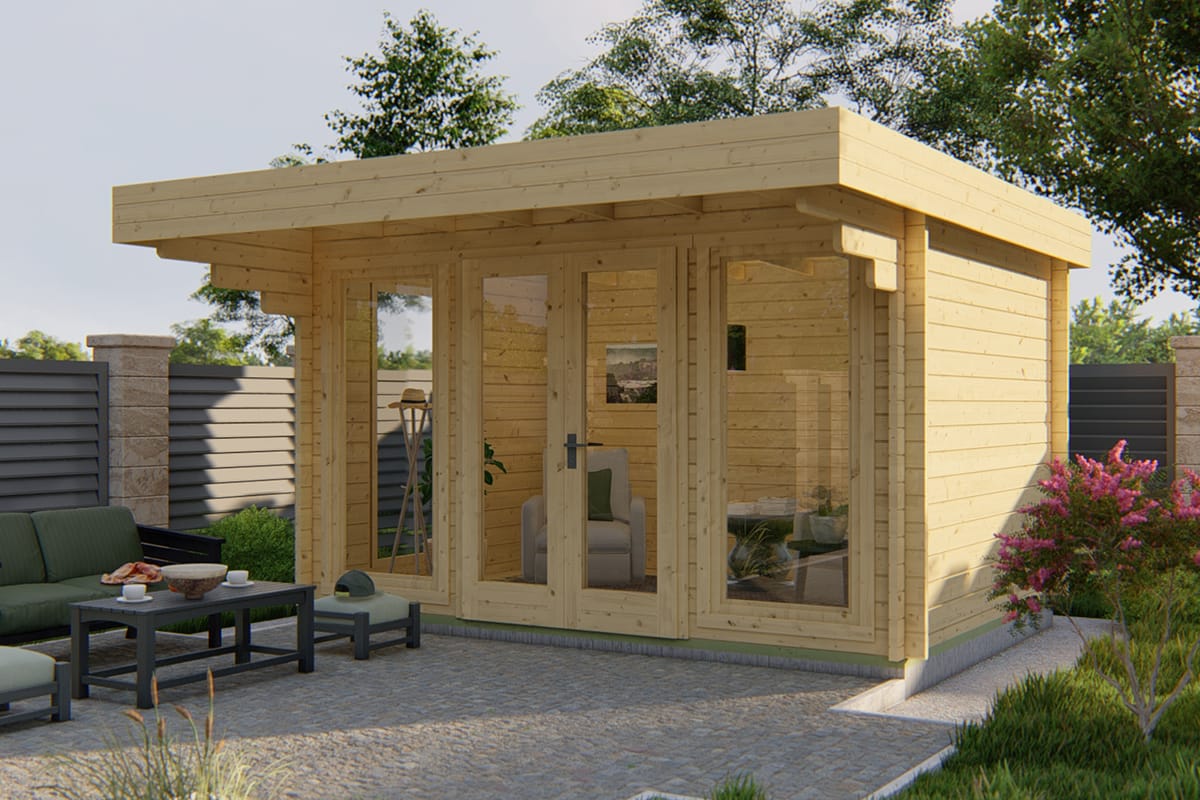Blokhut - Tuinhuis James onbehandeld