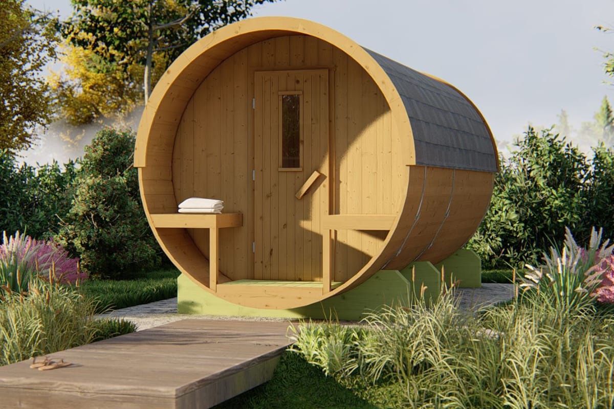 Saunabarrel Thermowood 215 x 400 cm