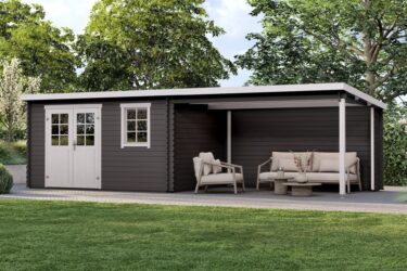 Tuinhuis Aros zwartgrijs