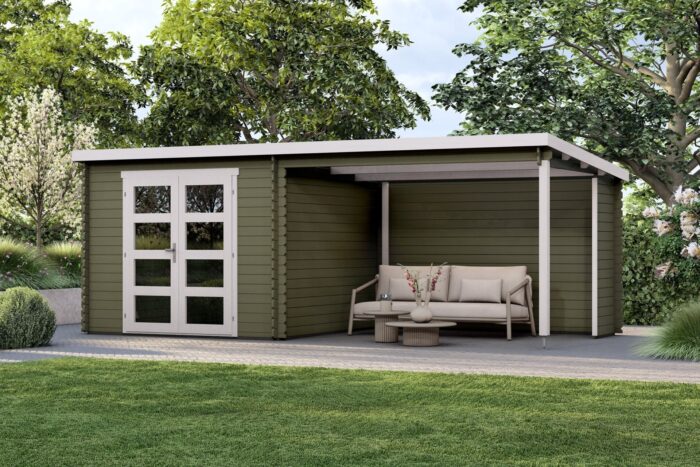 Tuinhuis Brenner groengrijs