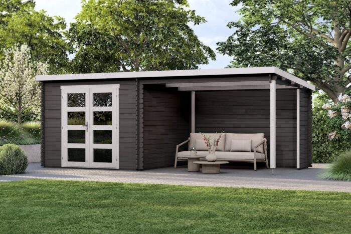 Tuinhuis Brenner zwartgrijs