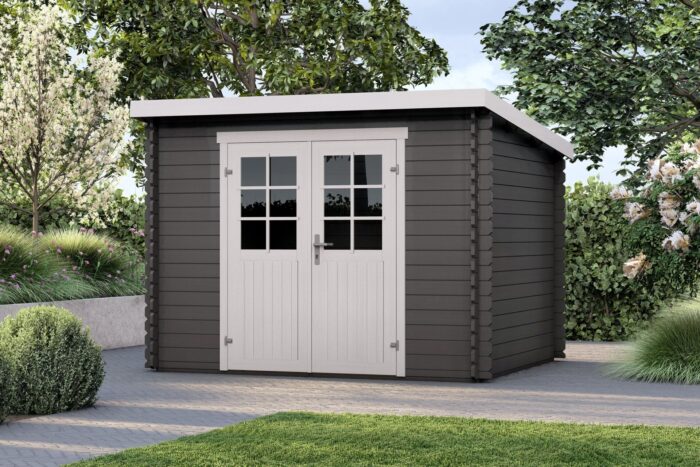 Tuinhuis Taylor 230 zwartgrijs