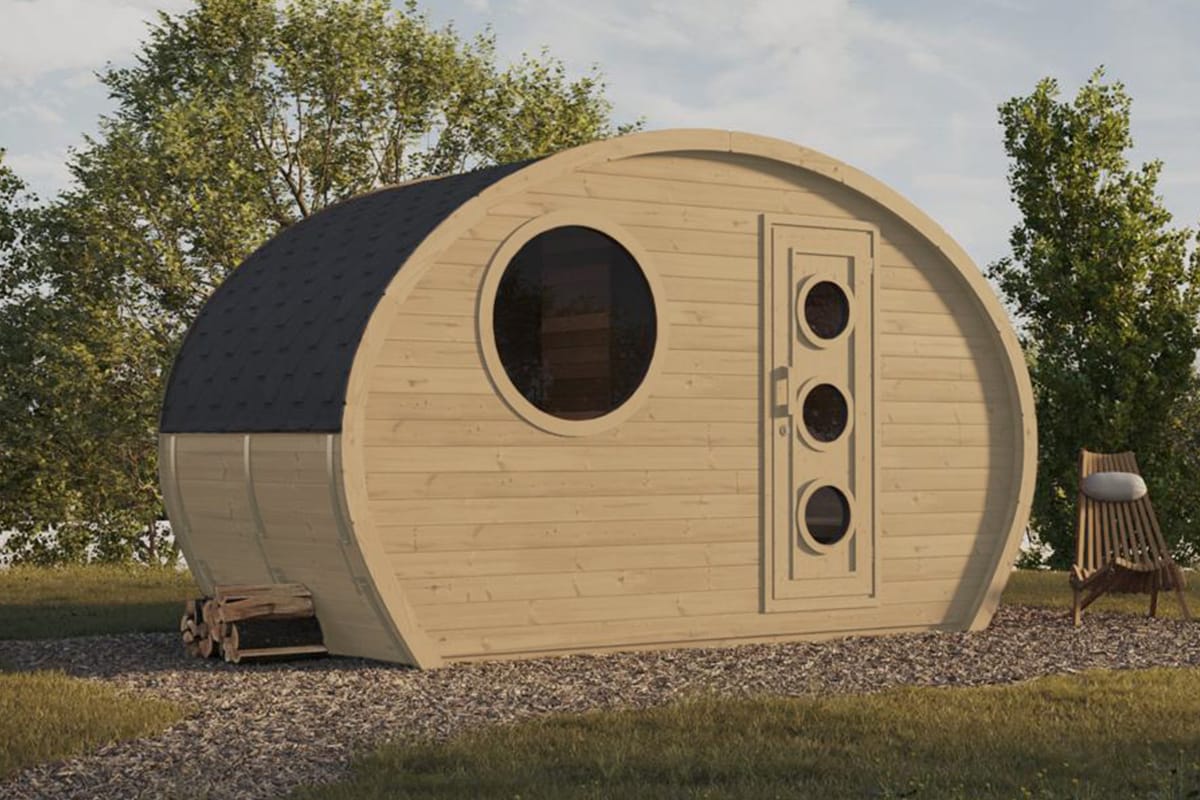 Barrelsauna Vuren 405 x 195 cm
