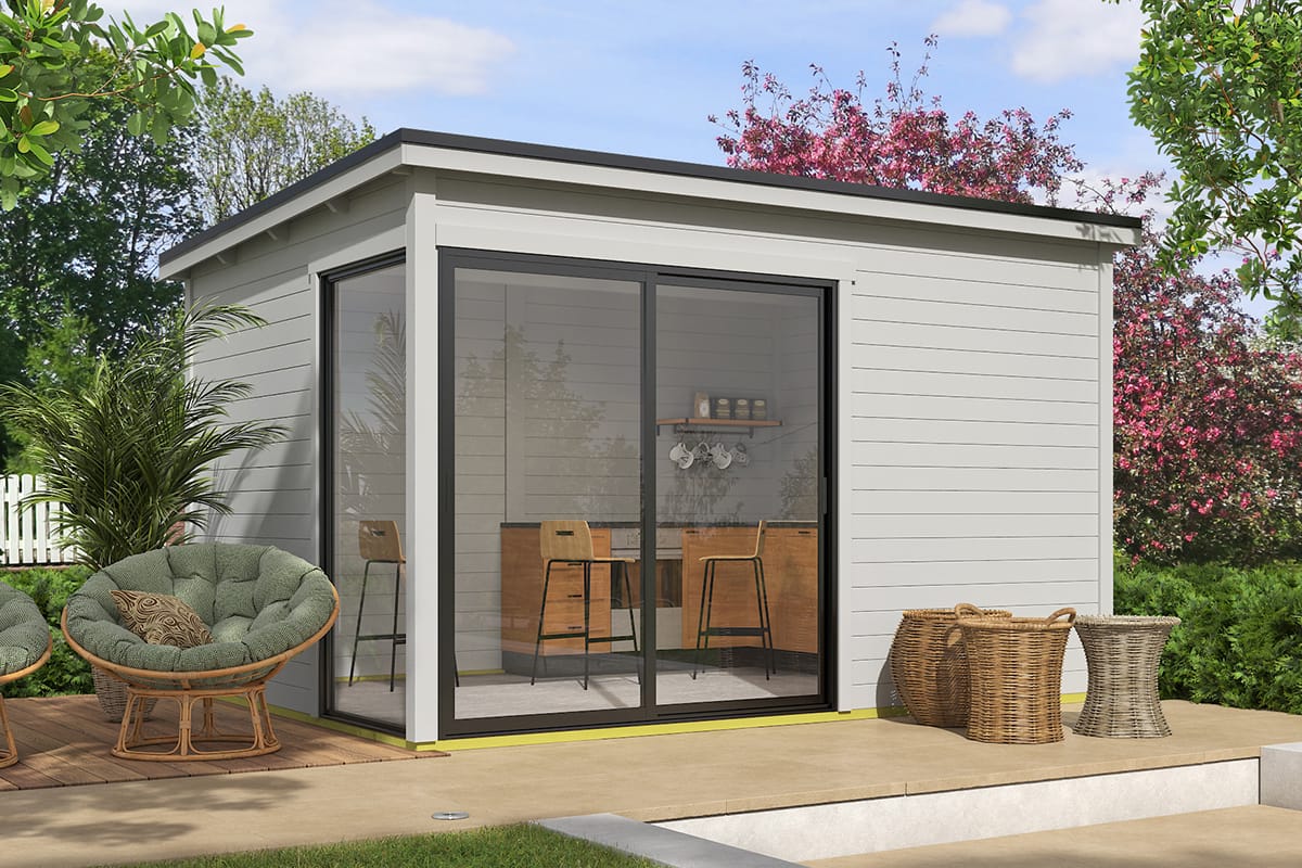 Tuinhuis Olivia Platinum Grey gecoat