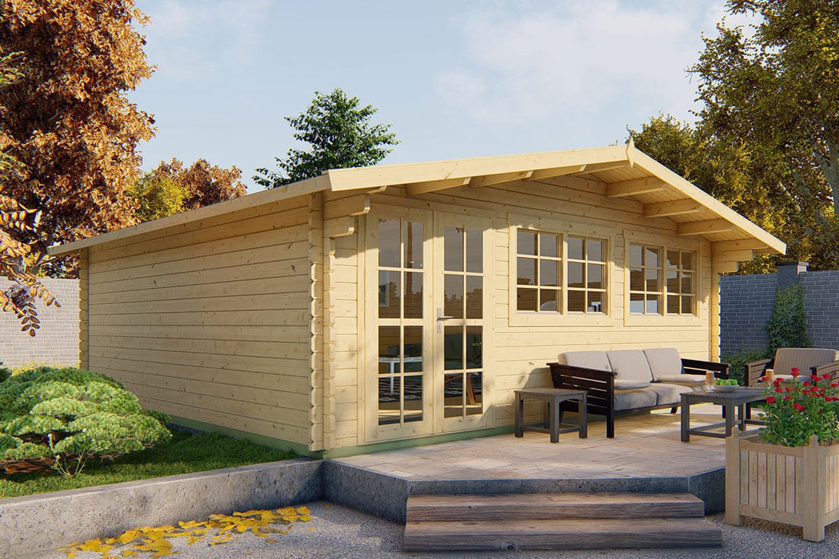 Blokhut - Tuinhuis Helle onbehandeld