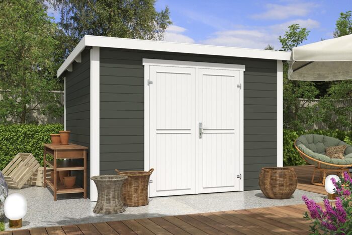 Tuinhuis Lotta Green Grey Wit behandeld