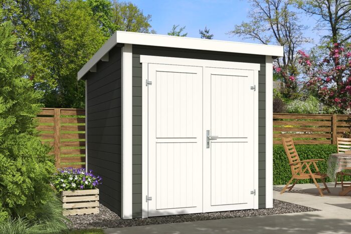 Tuinhuis Sara 250 Green Grey wit behandeld